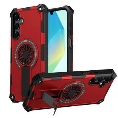 For Samsung Galaxy A17 5G Magnetic Circle Kickstand Hybrid Shockproof Protection with Secure Grip and MagSafe Compatible Design Case Cover