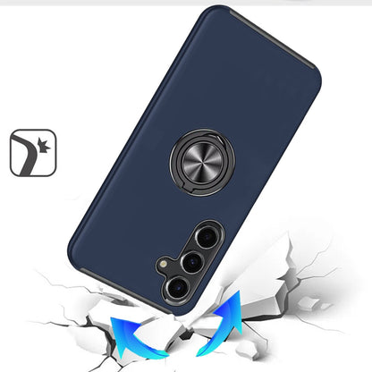 For Samsung Galaxy S25 /S24 Hybrid 360 Degree Rotatable Metal Invisible Ring Stand Holder Slim Fit Magnetic Car Mount Shockproof Case Cover