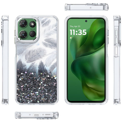 For Motorola Moto G Power 5G 2026 /2025 Fashion Epoxy Glitter Shimmer Design, Hybrid Shockproof TPU, Stylish Sparkle Slim TPU Protective Case Cover