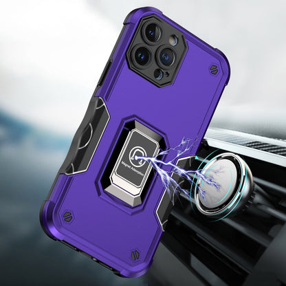 For Samsung Galaxy Z Fold 7 Hybrid Stand Magnetic Ring Holder Kickstand Heavy Duty Rugged Drop Silicone & Hard PC Shockproof Case Cover Purple