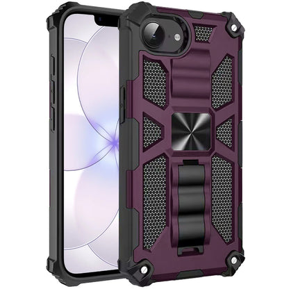 Built in Magnetic Hiden Kickstand Shockproof Rugged Armor Grip Hybrid Heavy Duty Anti Slip Protective Style