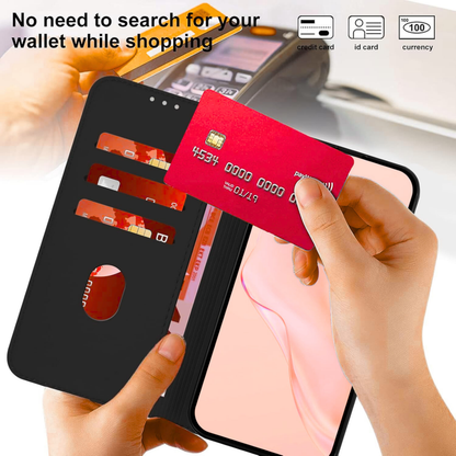 For Motorola Moto G 5G 2025 Vegan Lines Leather Wallet Case with Credit Card Slot Pouch Flip, Magnetic Closure folio design Case Cover