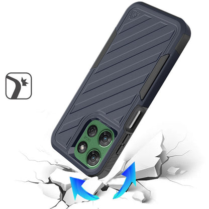 For Motorola Moto G Power 5G 2027 Rugged 2in1 Armor Combo Belt Clip Holster, Non-Slip Tough Hybrid lined Shockproof Case Case Cover
