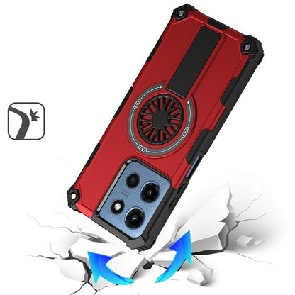 For Motorola Moto G 5G 2026/2025 Texture Design Invisible Kickstand Case, MagSafe Compatible Hybrid Shockproof Cover, Car Mount Friendly Case Cover