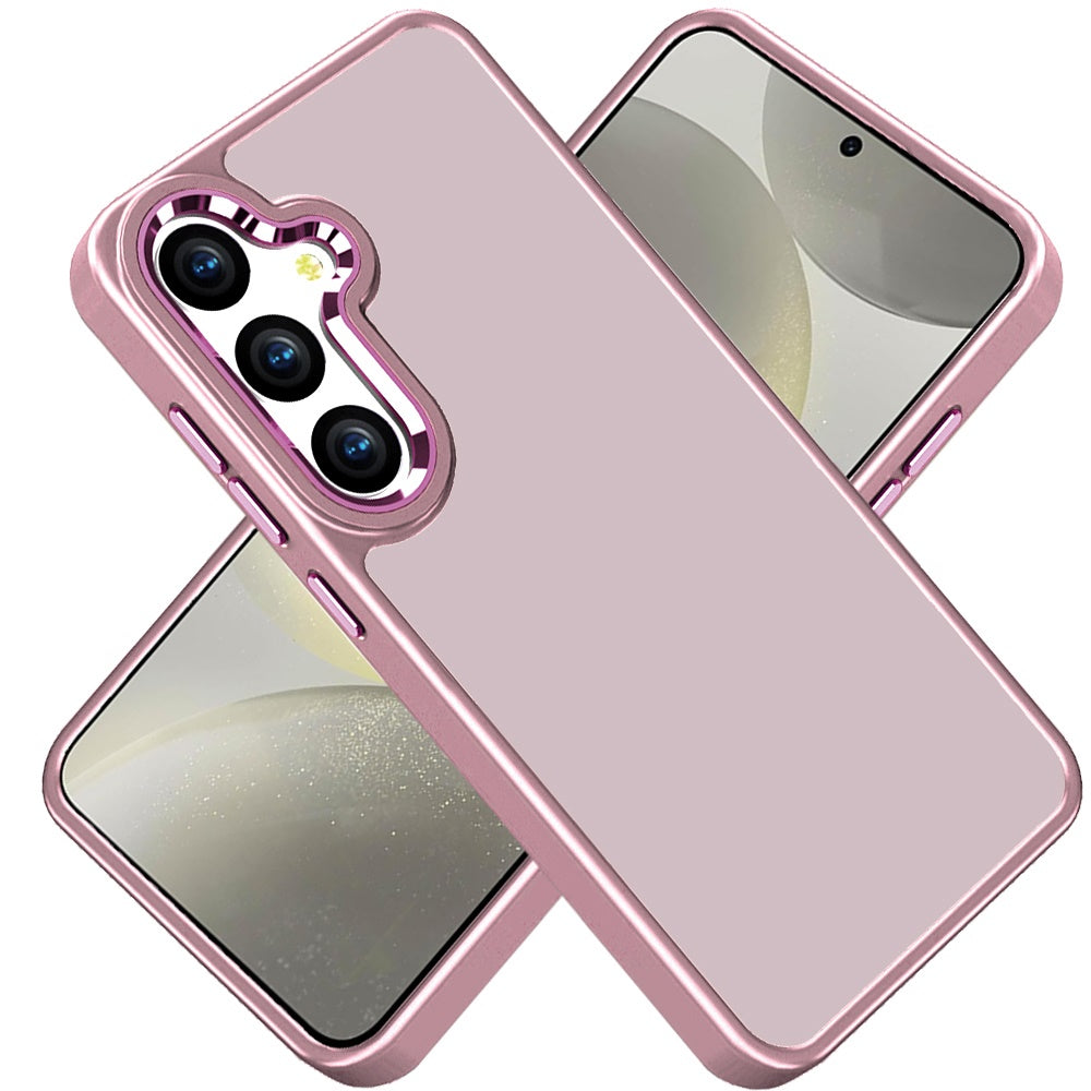 For Samsung Galaxy S25 Ultra Slim Fit Thin Hybrid,Frosted Matte Polished Acrylic Hard PC with TPU Rubber Frame Case Cover