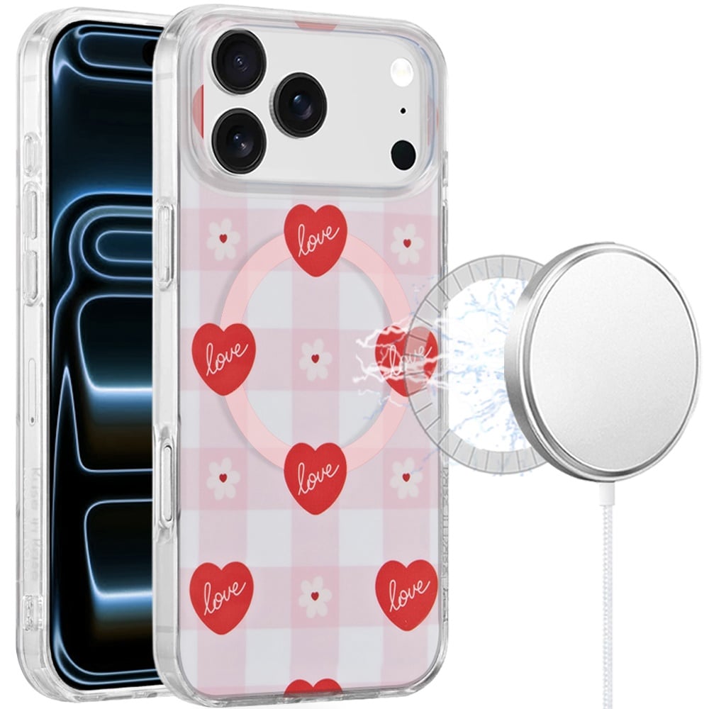 Phone Case for Apple iPhone 18 Pro Max/ iPhone 17 Pro Max Stylish Design Shockproof Magnetic Magsafe Compatible TPU IMD Print Rugged Grip Drop Protection Slim Fashion Cover