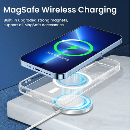 For Samsung Galaxy S25 EDGE Hybrid Clear Case Compatible with MagSafe Shockproof Protective Transparent Back, Slim Fit, Wireless Charging Ready Case Cover Clear