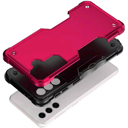 For Samsung Galaxy A35 Slim Fit Back Hybrid Lightweight Shockproof 2-in-1 Hybrid Hard PC Bumper Frame Armor Protection Case Cover Hotpink