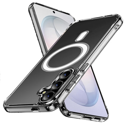 Phone Case for Samsung Galaxy S26 FE /S26 Fan Edition Thick Clear Hybrid Magnetic Circle Shock Absorbing Reinforced Corners TPU Heavy Duty Transparent Frame Bumper Cover Clear