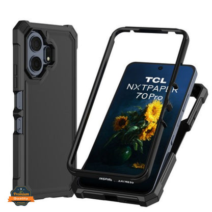 Phone Case Cover for TCL NXTPAPER TCL 70 Pro Full-Body Dual Layer Hybrid Case Slim, Drop-Proof TPU Hard PC, Durable Corner Front Bumper Protector Cover