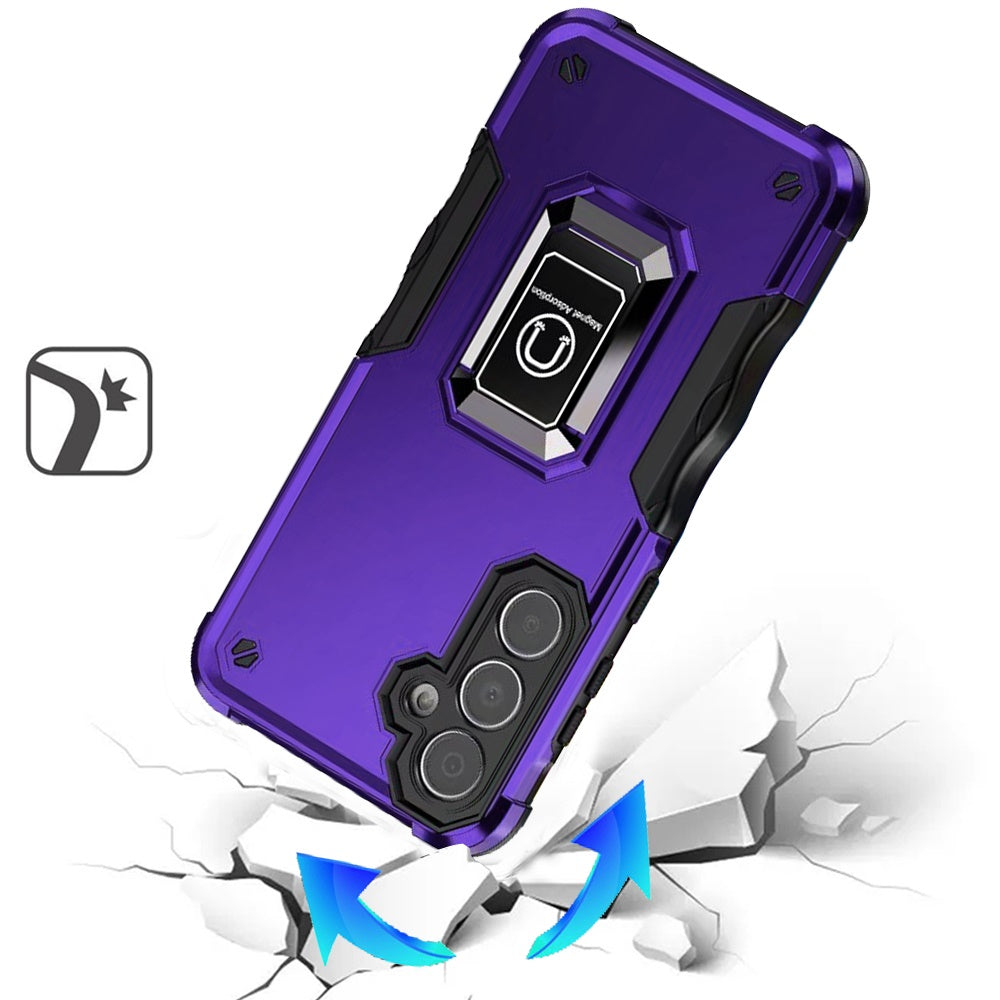 For Samsung Galaxy S25 /S24 Hybrid Stand Magnetic Ring Holder Kickstand Heavy Duty Rugged Drop Silicone & Hard PC Shockproof Case Cover