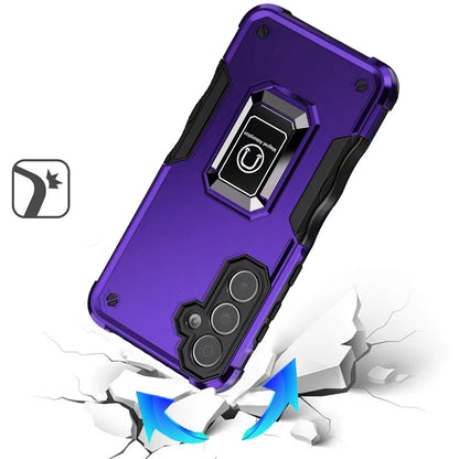 For Samsung Galaxy S25 /S24 Hybrid Stand Magnetic Ring Holder Kickstand Heavy Duty Rugged Drop Silicone & Hard PC Shockproof Case Cover