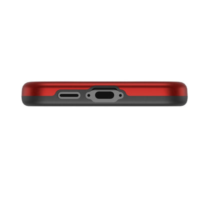 For Hybrid Slim Shockproof Bumper Protective Hard PC + Rubber TPU Phone Cover Bravo Series Case for Samsung Galaxy S24 Fan Edition - Red Case Cover Red