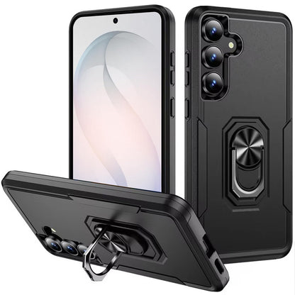 Phone Case for Samsung Galaxy S26 FE /S26 Fan Edition Tough Hybrid Ring Stand Shockproof Rugged Grip Impact Resistant Hybrid Kickstand Heavy Duty Durable Cover