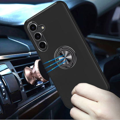 For Samsung Galaxy S26+ / S26 Plus Hybrid 360 Degree Rotatable Metal Invisible Ring Stand Holder Slim Fit Magnetic Car Mount Shockproof Case Cover