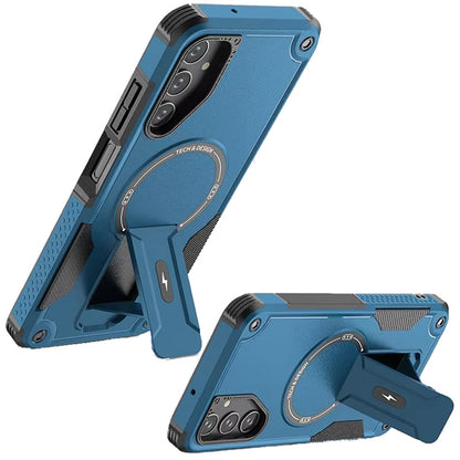 For Samsung Galaxy A17 5G Magnetic Invisible Kickstand Holder with Magsafe, Slim Fit Shockproof Hybrid Military Grade Heavy Duty Case Cover Midnight Green