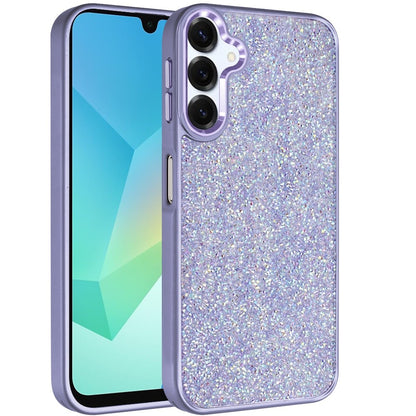 For Samsung Galaxy A16 5G Crystal Sparkle Diamond Glass Full Mini Glitter Bling Frame TPU Hybrid Protective Case Cover