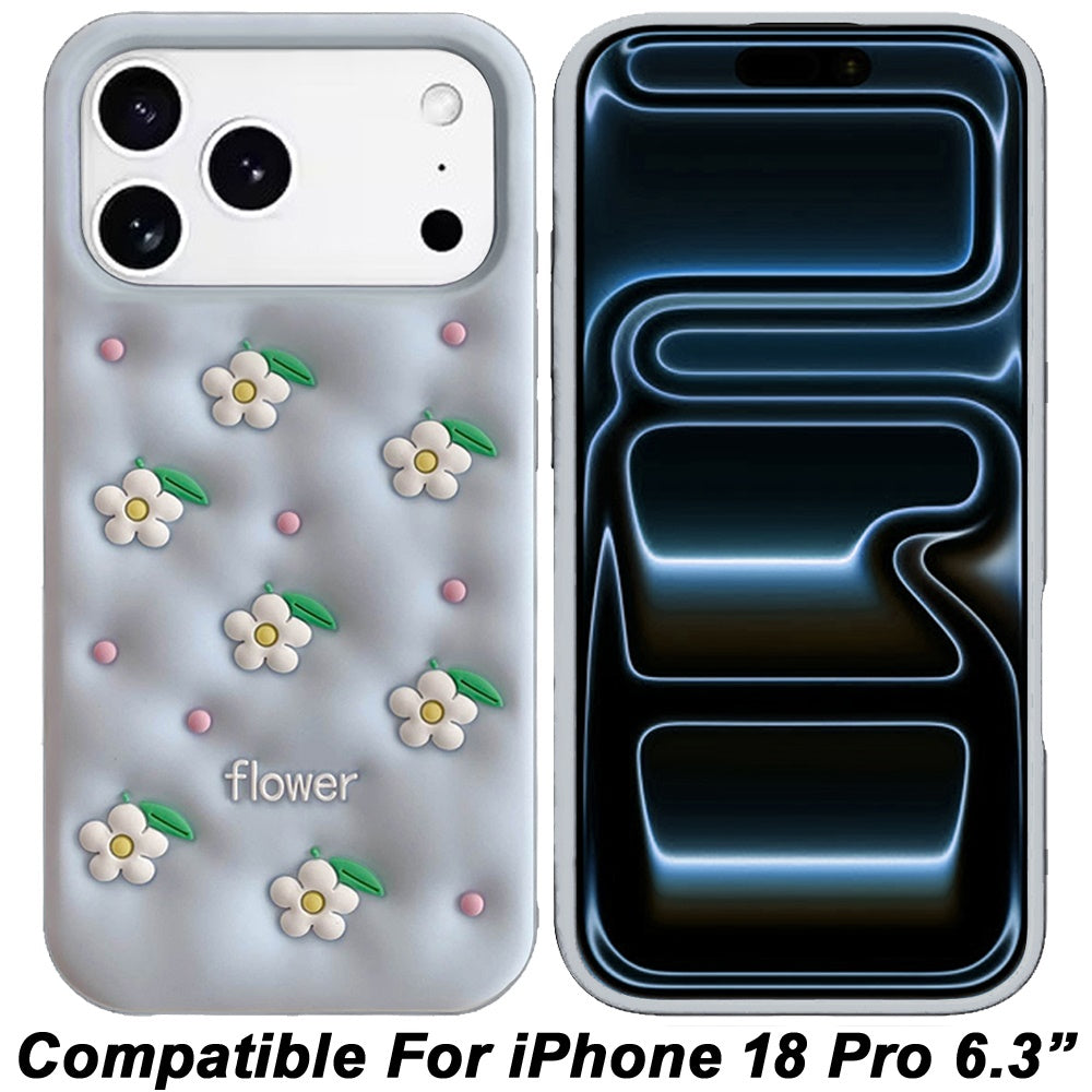Phone Case for Apple iPhone 18 Pro/ iPhone 17 Pro Fashionable Silicone Textured Decorative Design Pattern Protective Rubber TPU Hybrid Protection Cover