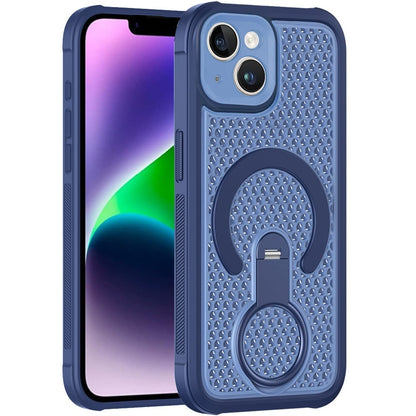 Phone Case for iPhone 14/13 (6.1") Magnetic Honeycomb Hybrid Rugged Armor Ring Kickstand Dual Layer Shock Absorbing Hard PC Soft TPU Cover