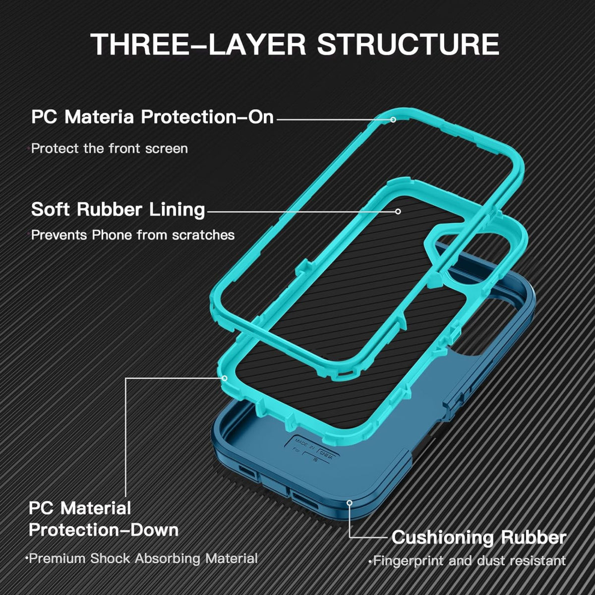 For Samsung Galaxy S25 Ultra Delux Armor Case Shockproof Rugged 3-Layer Protection Hybrid Heavy Duty with Enhanced Durability Case Cover