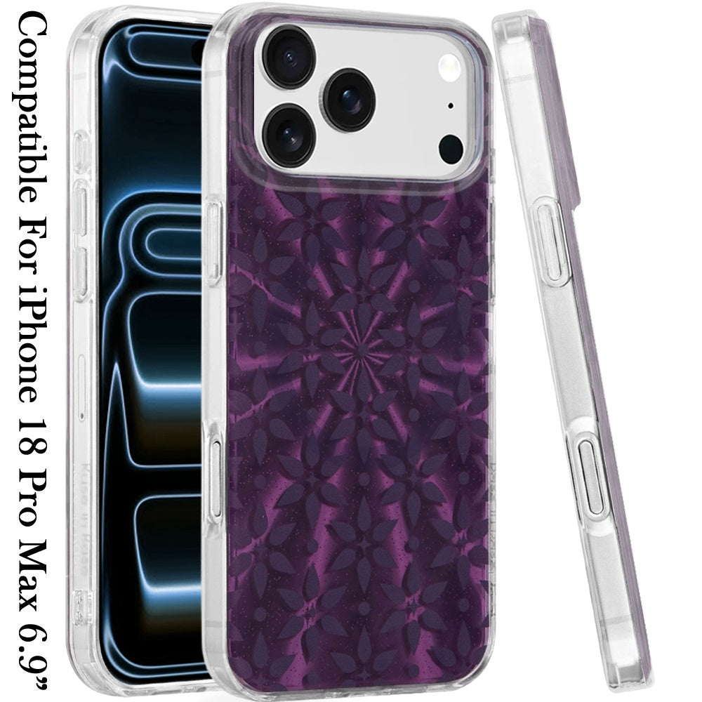 Phone Case for Apple iPhone 18 Pro Max/ iPhone 17 Pro Max Stylish Design Shockproof Magnetic Magsafe Compatible TPU IMD Print Rugged Grip Drop Protection Slim Fashion Cover