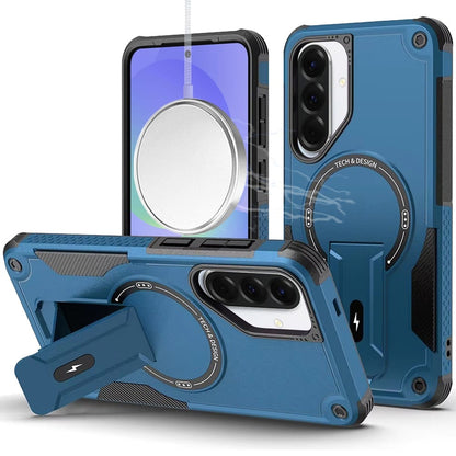 Magnetic Kickstand Rugged Shockproof Armor Grip Anti Slip Heavy Duty Protective Matte Stand Hybrid