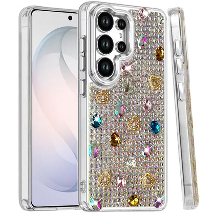 Chrome Fashion Hybrid Bling Diamond Heart Rhinestone Decorative Stones Sparkling Embellished Design