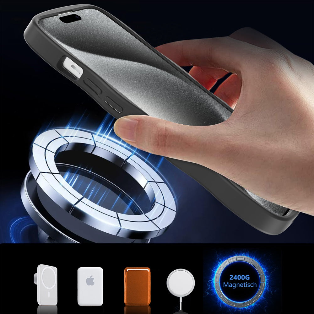 For Apple iPhone 14 /13 Grip Hand Magnetic Hybrid Case Shockproof Protection Matte Skin Rubber TPU + PC Case Cover