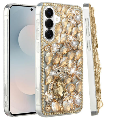 For Samsung Galaxy S26 Bling Crystal 3D Full Diamonds Luxury Sparkle Rhinestone Hybrid Protective Case Cover