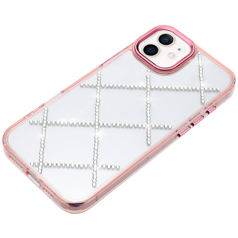 For Apple iPhone 14 /13 Gem Glitter Diamond Bling Clear Hybrid TPU Cover, Colorful Shockproof Protective Back, Slim Fit for Women Girls Case Cover