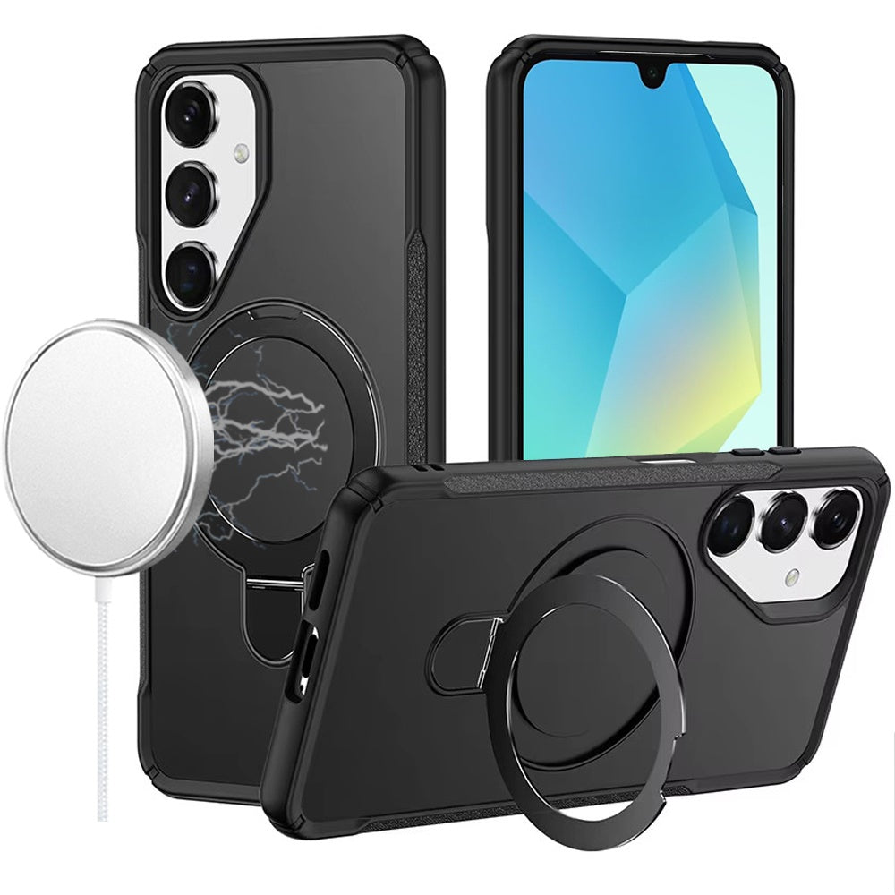 Magnetic Ring Stand Matte Finish Shockproof Grip Slim Armor Heavy Duty TPU Protective Hybrid