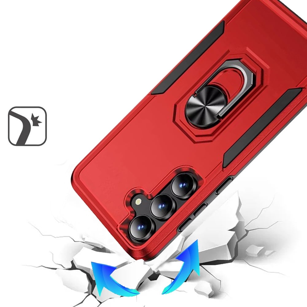 Phone Case for Samsung Galaxy A27 Tough Hybrid Ring Stand Shockproof Rugged Grip Impact Resistant Hybrid Kickstand Heavy Duty Durable Cover