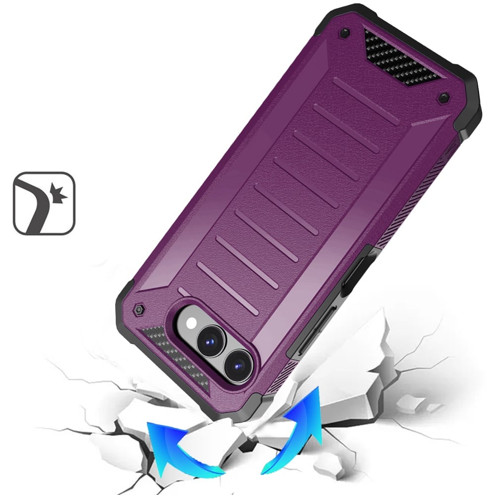 Phone Case for TCL Revvl 8 Premium Tough Lined Hybrid Shockproof Rugged Dual Layer TPU Durable Impact Resistant Textured Grip Defense Cover