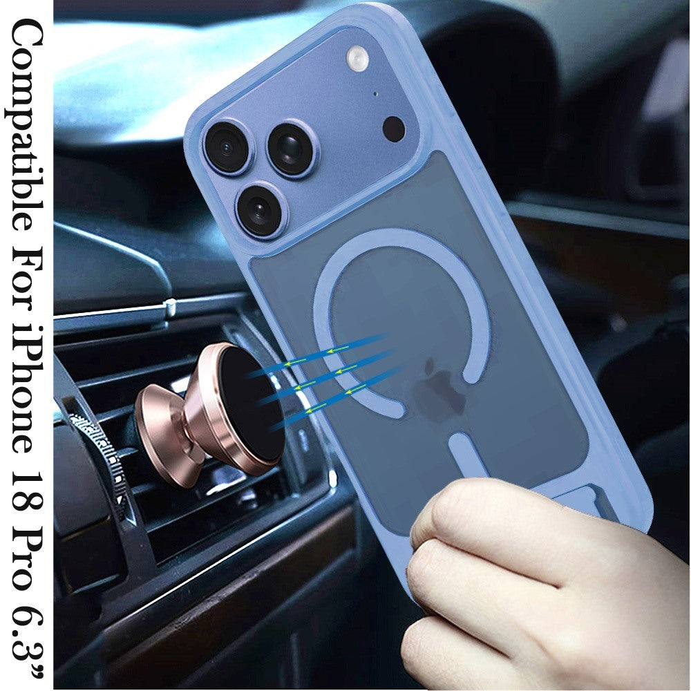 Matte Magnetic Metal Kickstand Shockproof Grip Anti Slip Durable Protective Heavy Duty Hybrid