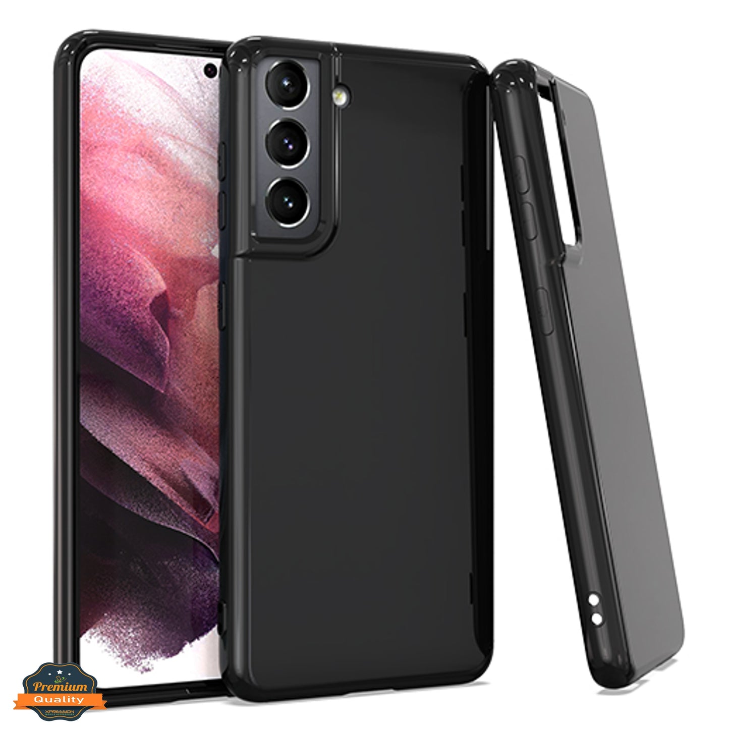 For Samsung Galaxy S25+ S25 Plus /S24+ Slim Thin TPU Gel Rubber Protective Case Soft Skin Flexible Candy Gummy Protective Hybrid Case Cover Black