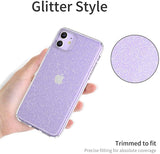 For Apple iPhone 15 Pro (6.1") Glitter Sparkle Bling Shiny Slim Hybrid Shockproof Rubber Silicone Soft TPU Gel Protective  Phone Case Cover
