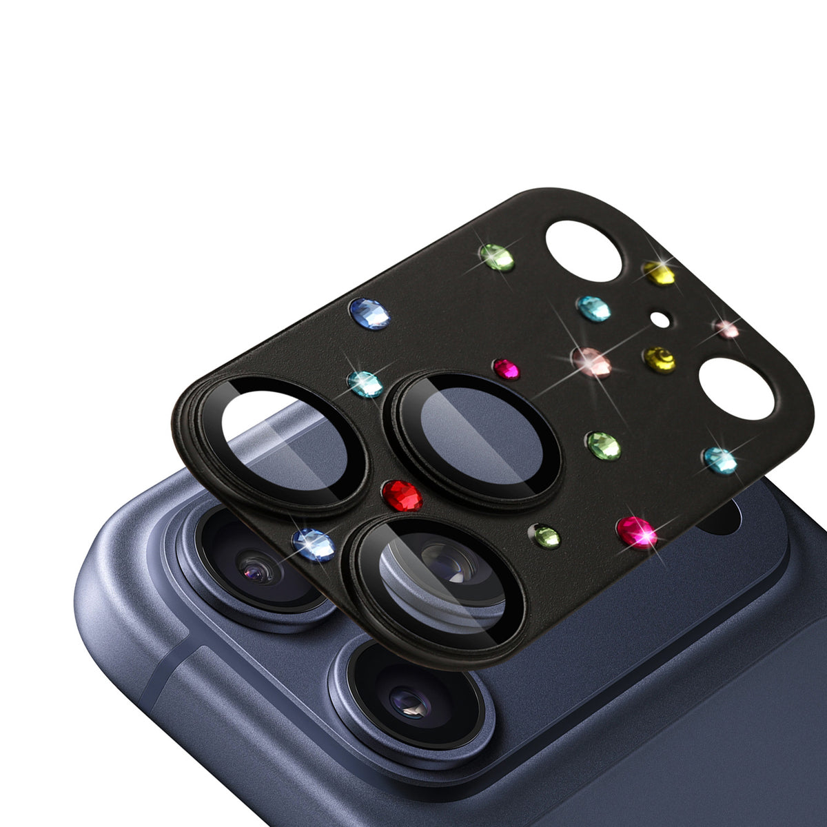 Camera Lens Protector for Apple iPhone 17 Pro Diamond Metal Tempered Glass Camera Lens Protector Bling Rhinestone Decorative Camera Protection Design