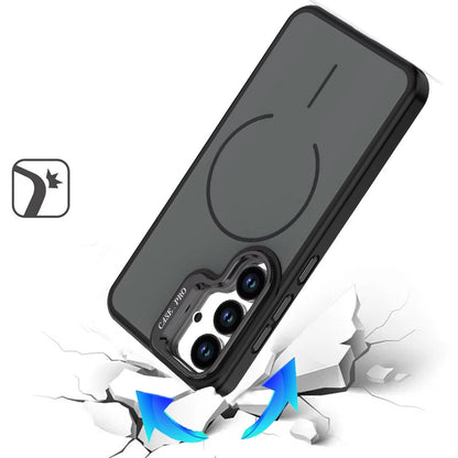 Phone Case for Samsung Galaxy S26 FE /Fan Edition Premium Matte Magnetic Camera Stand Hybrid Shockproof Rugged Protective Anti Scratch Durable Grip Metal Buttons Cover