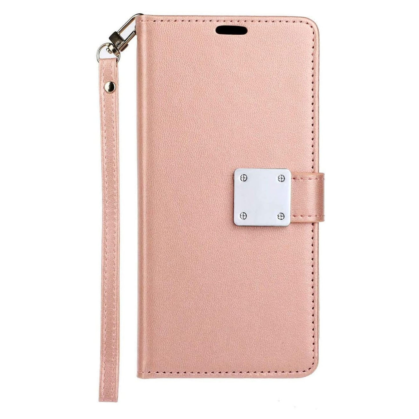 Phone Case for Apple iPhone 16 Pro Max Wallet Credit Card Holder Hybrid Slim Protective Dual Function Storage PU Leather Flip Pouch Cover Gold
