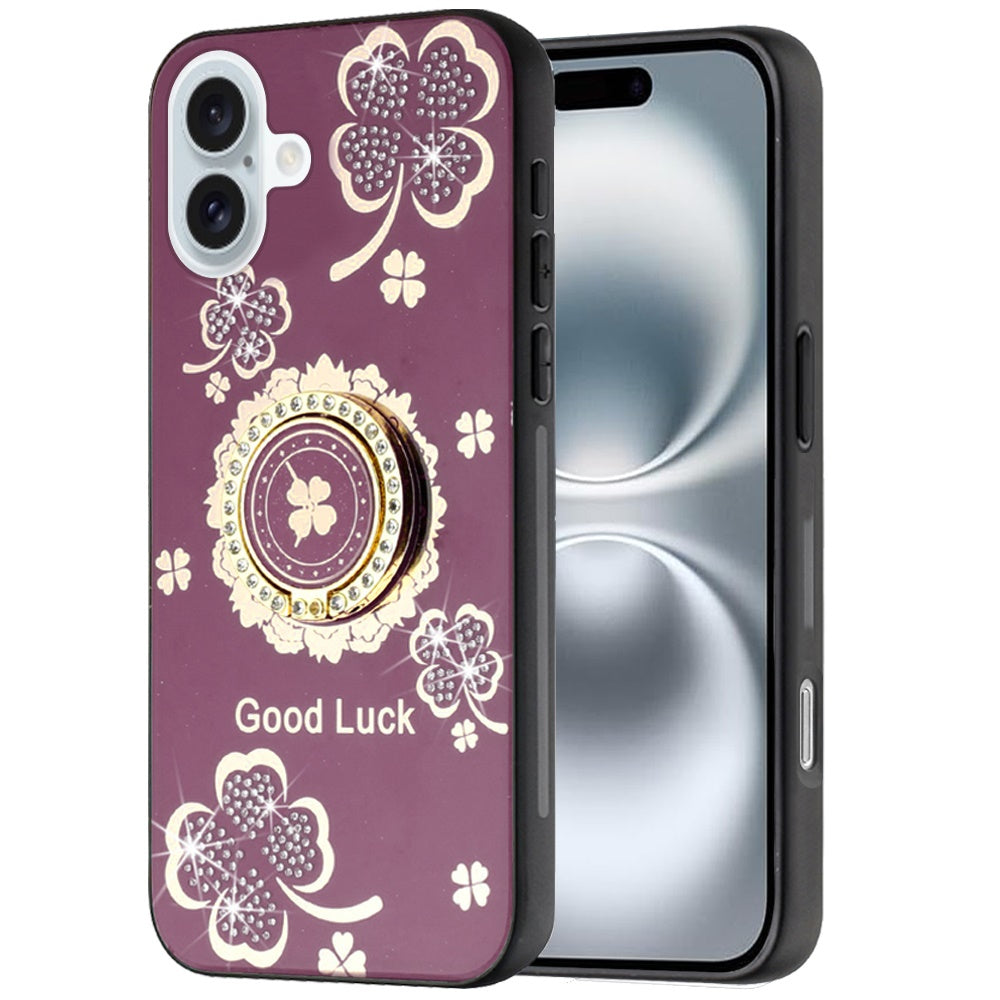 Diamond 3D Fashion Floral Glitter Engraved Luxury Bling Hybrid Shockproof Chrome Edge Protective Grip