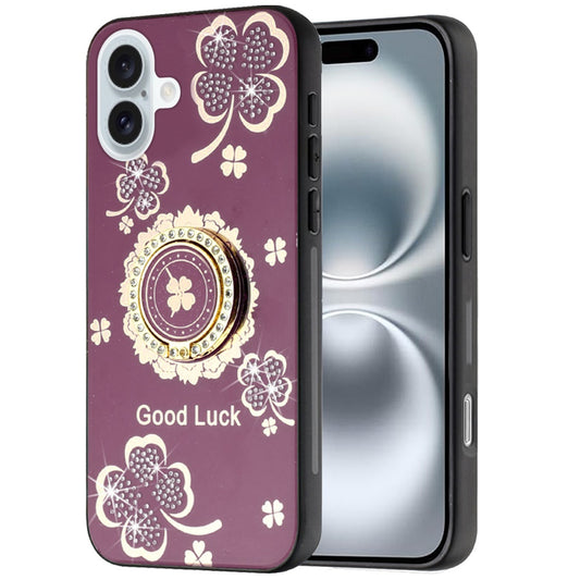 Diamond 3D Fashion Floral Glitter Engraved Luxury Bling Hybrid Shockproof Chrome Edge Protective Grip