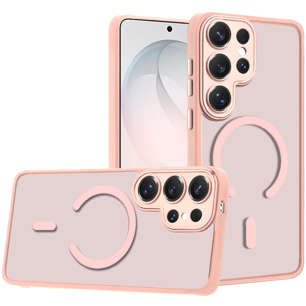 Phone Case for Samsung Galaxy S26 Ultra Matte Frosted Magnetic Back Hybrid Hard PC Soft TPU Camera Protection Slim Shock Absorbing Anti Fingerprint Cover
