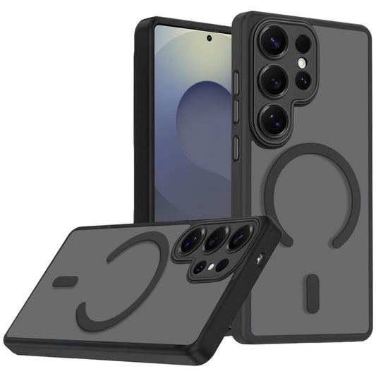 Matte Frosted Magnetic Back Hybrid Hard PC Soft TPU Camera Protection Slim Shock Absorbing Anti Fingerprint