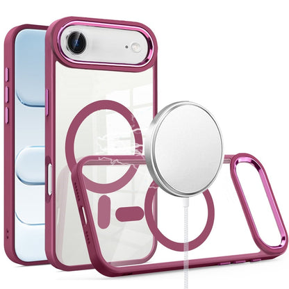 For Apple iPhone 17 Air (6.6") MagSafe Compatible Transparent Greatest Clear Acrylic with Color Frame Thick Hybrid TPU Hard Case Cover
