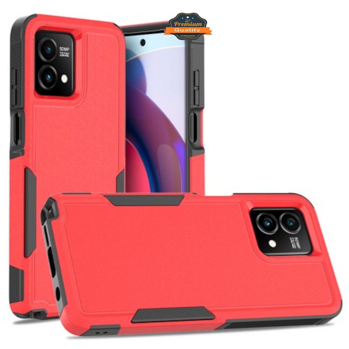 For Motorola Moto G Power 5G 2025 Rugged Heavy-Duty Dual Layer Military-Grade, Rubber TPU Defender, Hybrid Shockproof Case Cover