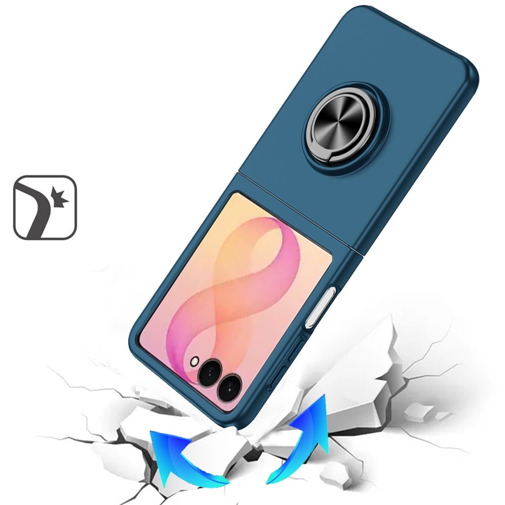Phone Case for Samsung Galaxy Z Flip 8 Invisible Ring Stand Shockproof Anti Slip Durable Grip Protective Hybrid Slim Fit Magnetic Car Mount Holder Cover
