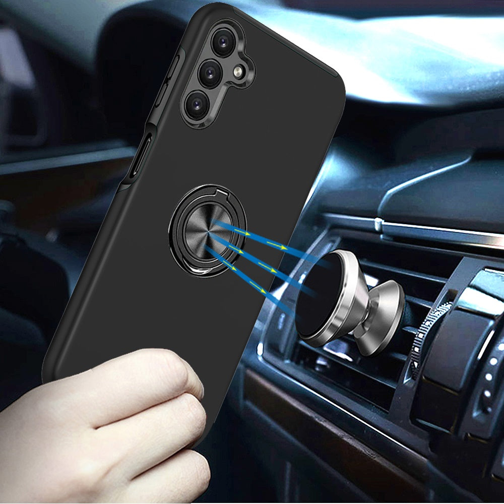 For Samsung Galaxy S26 Ultra Hybrid 360 Degree Rotatable Metal Invisible Ring Stand Holder Slim Fit Magnetic Car Mount Shockproof Case Cover