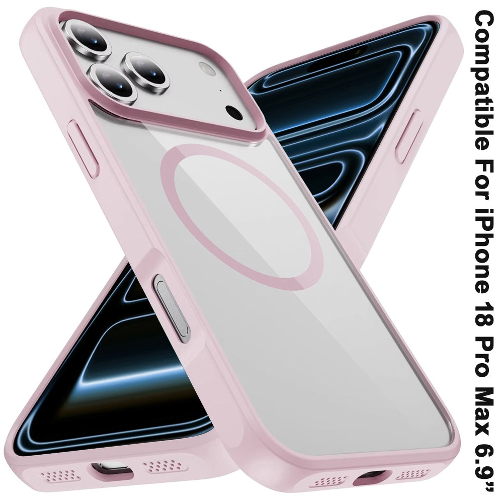 Phone Case for Apple iPhone 18 Pro Max Transparent Magnetic HQ Shockproof Hybrid 2.0mm Thick AntiSlip Grip Drop Protection Rugged Clear Durable Impact Cover