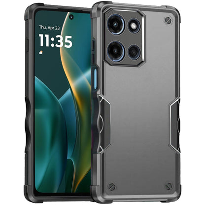 Phone Case for Motorola Moto G Stylus 5G 2026 /2025 Shockproof Rugged Hybrid TPU Anti-Slip Grip Armor Military Grade Drop Resistant Shock-Absorbing Impact Cover Gray