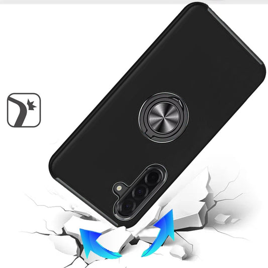 Phone Case for Samsung Galaxy A27 Invisible Ring Stand Shockproof Anti Slip Durable Grip Protective Hybrid Slim Fit Magnetic Car Mount Holder Cover